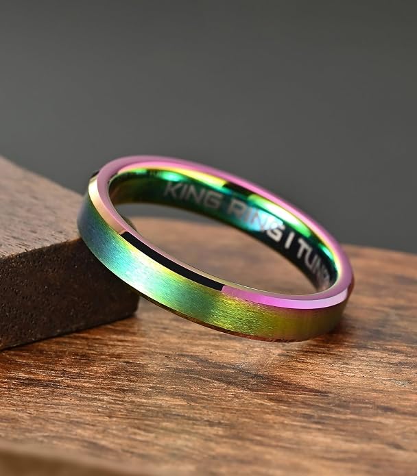 King Ring Tungsten 4/6/8/10mm Rings – Super Polished Matt Finish Tungsten Rings – Designed in USA