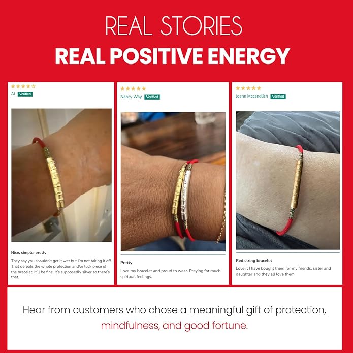 Buddha & Karma Tibetan Red String Bracelet - Handmade Buddhist Lucky Charm for Protection, Good Fortune & Positive Energy - Spiritual Bracelet for Men & Women - Adjustable Bracelets for Daily Wear
