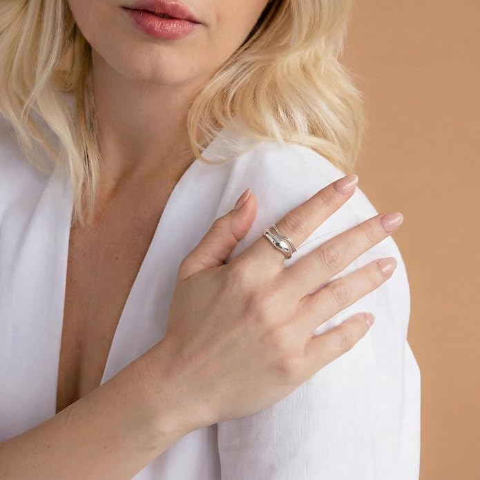 Gold Rings for Women Men Non Tarnish, Waterproof Chunky 14K Gold Plated Dainty Stackable Rings Trendy Statement Pinky Thumb Rings Engagement Eternity Wedding Band Ring Stacking Gold Jewelry Size 3 4 5 6 7 8 9 10 11