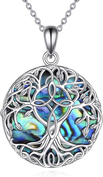 YFN Tree of Life Necklace Sterling Silver Celtic Knot Tree Pendant Jewelry Gifts for Women Men