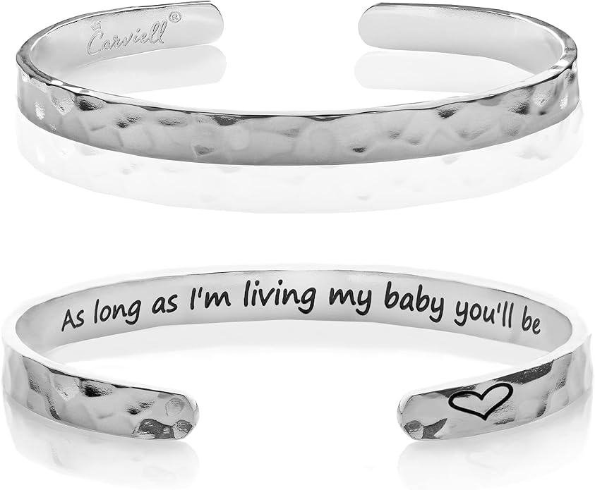 Carviell Bracelet - Gifts for Women – Inspirational, Friendship, Love, Mom, Daughter, Sister, Christian, Graduation, Memorial & Wedding Gifts – 100+ Phrases – Stainless Steel, Gift-Ready