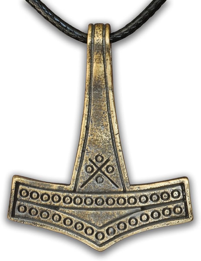 Baldur Jewelry - Thors Hammer Necklace Pendant Mjölnir - Viking Norse Thor Hammer Pendant Viking Jewelry - Thor Necklace - Thor Gifts for Men - Viking Necklace for Men
