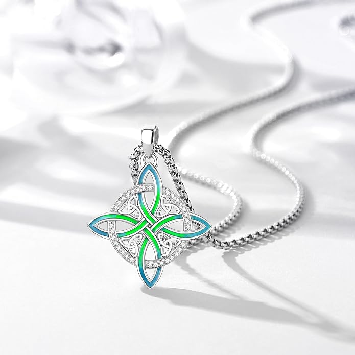 Pentagram/Celtic Knot/Witches Knot/Santa Muerte/Triple Moon Goddess/Baphomet/Hecate Necklace Sterling Silver Magic Wiccan Amulet Pagan Jewelry for Women Men