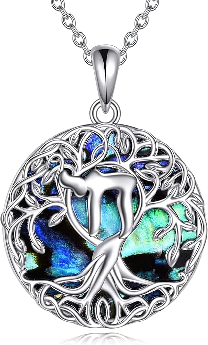 YFN Tree of Life Necklace Sterling Silver Celtic Knot Tree Pendant Jewelry Gifts for Women Men