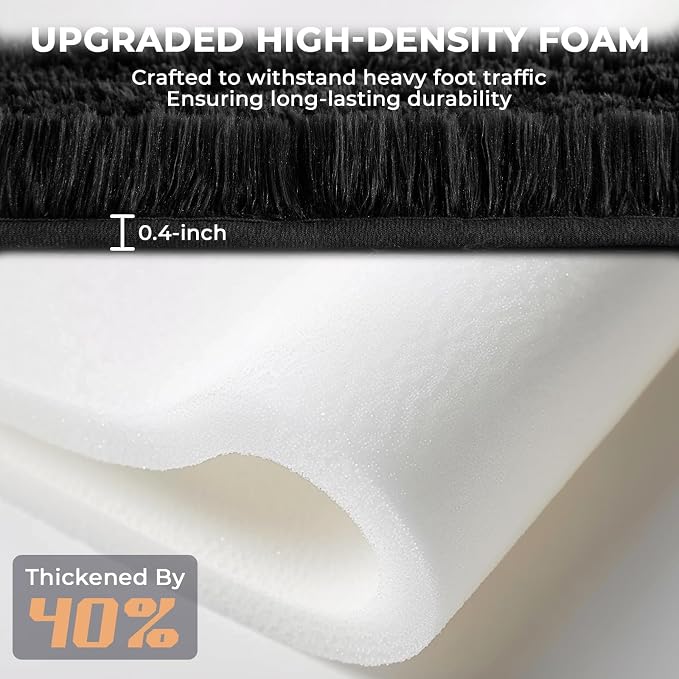 OPPODREAM 5x7 Black Rugs for Bedroom, Ultra-Soft Fluffy Area Rugs for Living Room, 5 x 7 Shag Carpet for Nursery, Kids, Girl, Boy, Baby, Plush, Fuzzy, Shaggy, Cute Home Decor