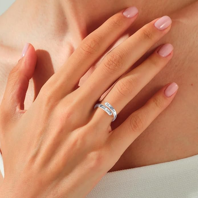 925 Sterling Silver Inspirational Rings for Women Hope Rings Encouragement Jewelry