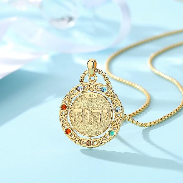 AEONSLOVE Tetragrammaton De Plata 925 Sterling Silver Tetragrammaton Necklace/Metatron Cube Pendant Amuleto De Proteccion Gifts for Women Men