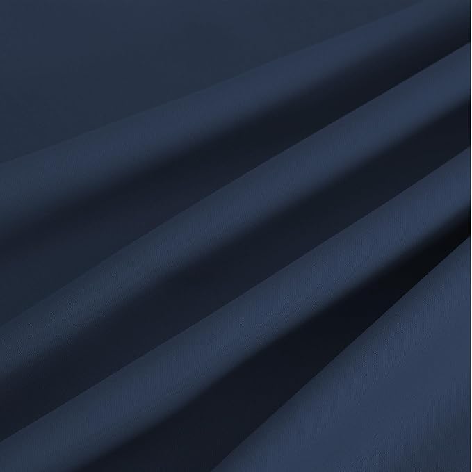 NICETOWN Room Darkening Draperies Curtains Panels, 2 Panels Navy Blue W52 x L84