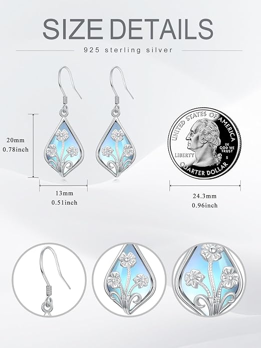 Midari Heart Dangle Earrings 925 Sterling Silver Leverback Drop Earrings Teacher Music Art Jewelry Gifts for Women Students Apple/Guitar/Palette/Note Design