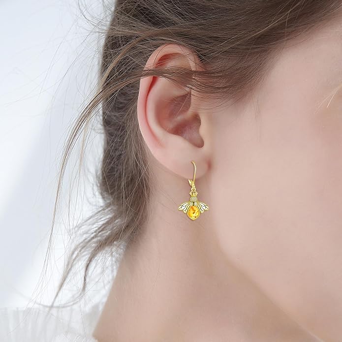 Butterflygold/Cat/dog/Dragonfly/Orca/Bee/Amber/Axolotl/Toothless/Hedgehog/Dragon/Snake/Horse/Mushroom/Anime/Dragonfly Earring for Women Sterling Silver Animals Drop Earring Jewelry Hypoallergenic (silver-butterfly)