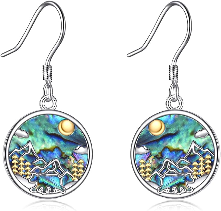 Birthstone Tree of Life Earrings for Women 925 Sterling Silver Life Tree Dangle Earrings Jewelry Gifts