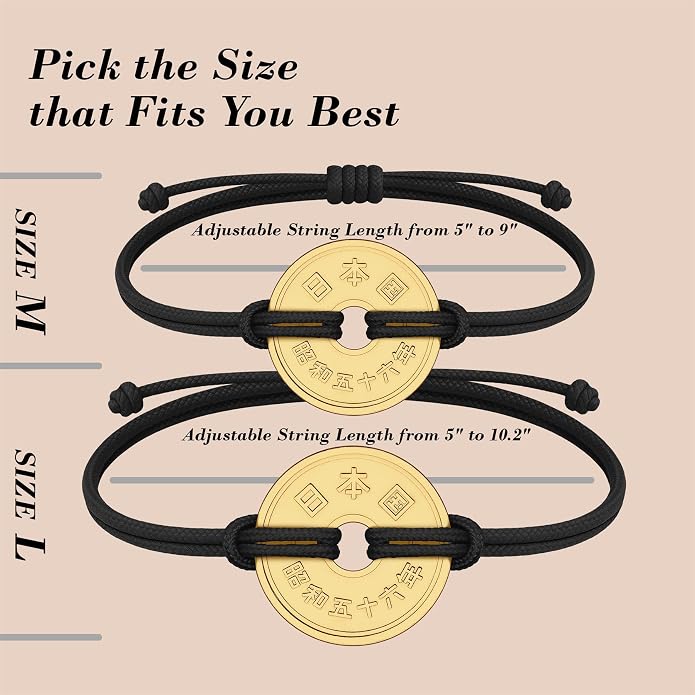 HOBBY OF KINGS Good Luck Coin Bracelet | 18k Gold Plated Wristband | Handmade Jewelry for Collectors and History Lovers