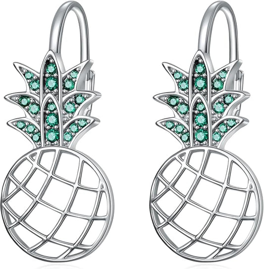 VONALA Flower Earrings for Women 925 Sterling Silver Rose/Lotus/Scottish Thistle/Tulip/Lilac/Mushroom/Pineapple Dangle Drop Earrings Flower Jewelry Gifts for Women Girls Birthday Gifts