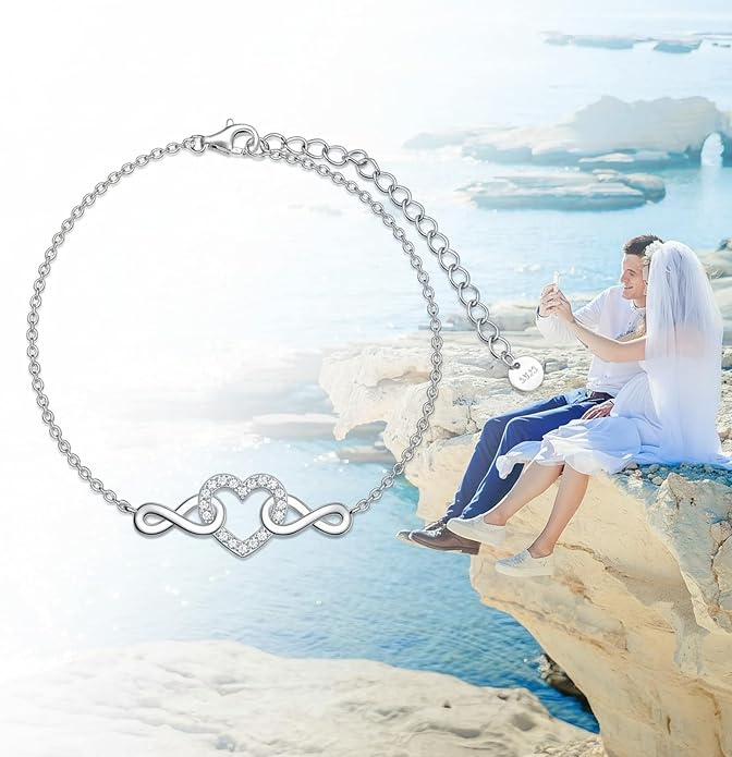 Dragonfly/Evil Eye/Hamsa Evil Eye/Lotus/Mushroom Anklet Bracelets for Women Sterling Silver Adjustable Double Layered Bracelet Anklet Mother's Day Jewelry Gifts Beach Jewelry
