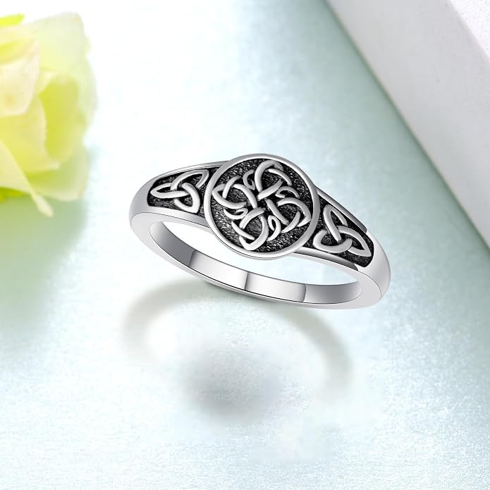 Witches Knot Ring 925 Sterling Silver Witches Celtic Ring Witches Jewelry Gifts for Women Men Size 7 to 9