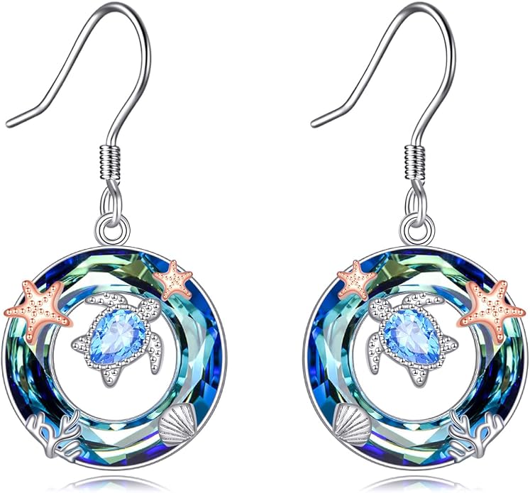 Dolphin/Teardrop/Filigree Earrings Earrings for Women Dangle Earrings 925 Sterling Silver Dangle Earrings Jewelry for Women