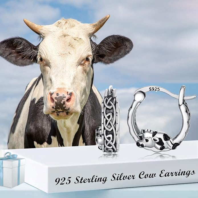 PROESS Sword/Lotus/Hummingbird/Squirrel/Cow Earrings Skull Stud Earrings 925 Sterling Silver Earrings Birthday Christmas Jewelry Gifts for Women Men