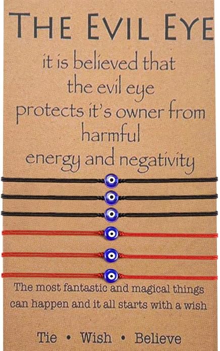 BOCHOI Evil Eye Bracelet for Women Good Luck String Bracelet Kabbalah Protection Friendship Wish Bracelet Jewelry for Girls Girlfriend Wife Mother Daughter