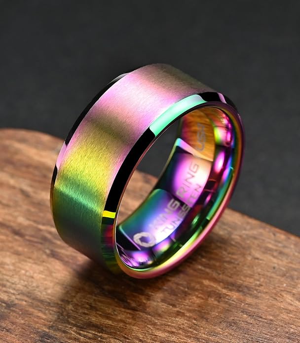King Ring Tungsten 4/6/8/10mm Rings – Super Polished Matt Finish Tungsten Rings – Designed in USA
