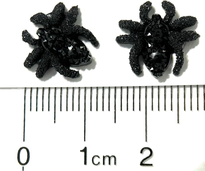 Hypoallergenic Halloween Spider Set Stud Earrings on Plastic Posts