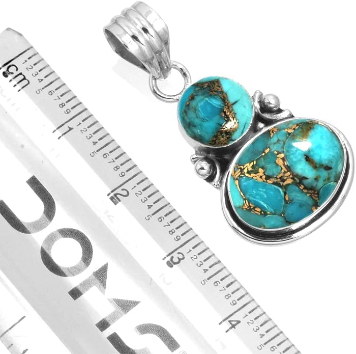 Handmade Genuine 925 Sterling Silver Pendant Necklace Natural Gemstone Crystal, Lapis, Onyx, Amber Oval Round Boho Jewelry For Women
