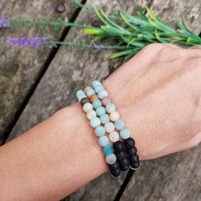 Comfy Yoga - Essential Oil Bracelet - Aromatherapy Bracelet - Lava Stone Bracelet or Necklace - Handmade Yoga Jewelry - Oil Diffuser Wrap Bracelet - Gift for Women