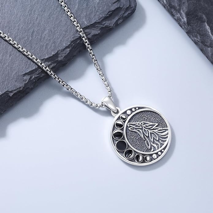 Viking Necklace for Men 925 Sterling Silver Nordic Viking Necklace Viking Amulet Jewelry Gifts for Men Women