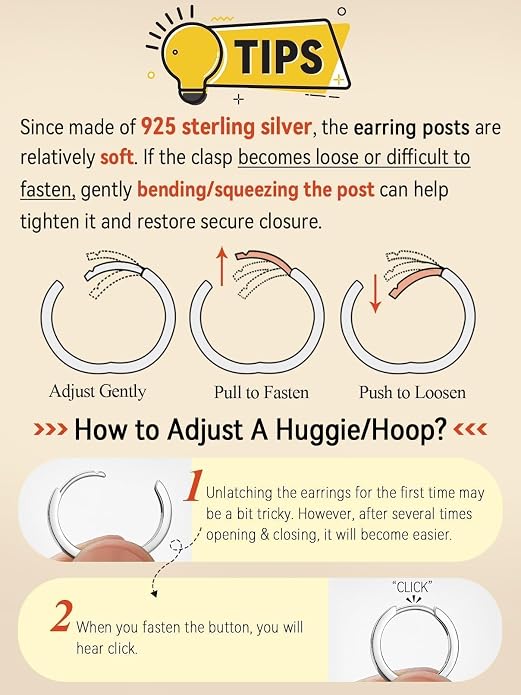 FaithHeart 925 Sterling Silver Huggie Hoop Earrings, Silver Small Hoop Earring for Women, 14K Gold/Black/Rose Gold Hypoallergenic Cartilage Earrings for Women 6/8/10/12/14/16/18/20mm