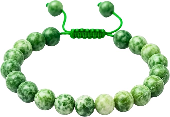 Amazing Gemstone Tree Agate Bracelet for Women Men's Gifts - Protection Healing Crystal Bracelet - 8mm Gemstone Beaded Adjustable Bracelet