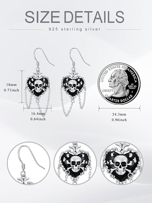 Animal/Leaf/Gothic Dangle Earrings 925 Sterling Silver Animal/Leaf/Gothic Dangle Drop Earrings Easter/Halloween/Christmas Jewelry Gifts for Women Her