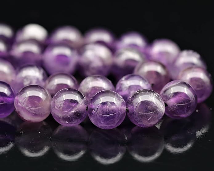 Natural Gemstone Beaded Choker Necklace | 8mm Handmade Adjustable Jewelry for Men & Women | Chakra Balancing Crystal Necklace | Spiritual Gift | Macrame Cord with Extender