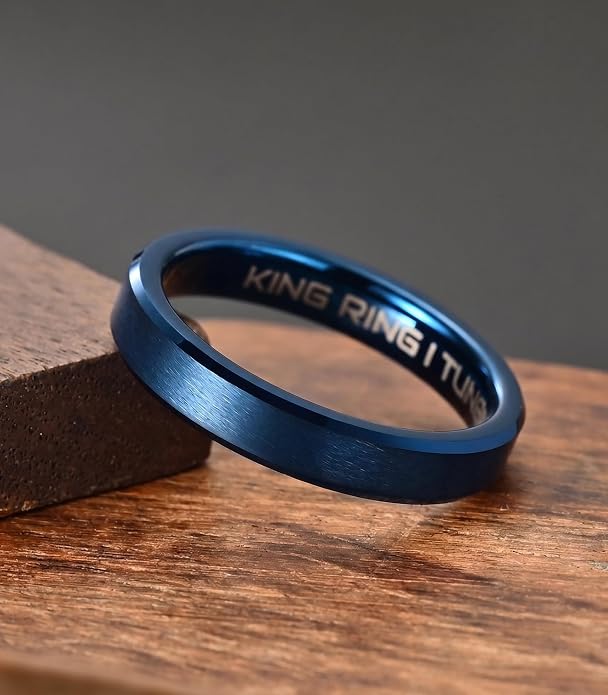 King Ring Tungsten 4/6/8/10mm Rings – Super Polished Matt Finish Tungsten Rings – Designed in USA