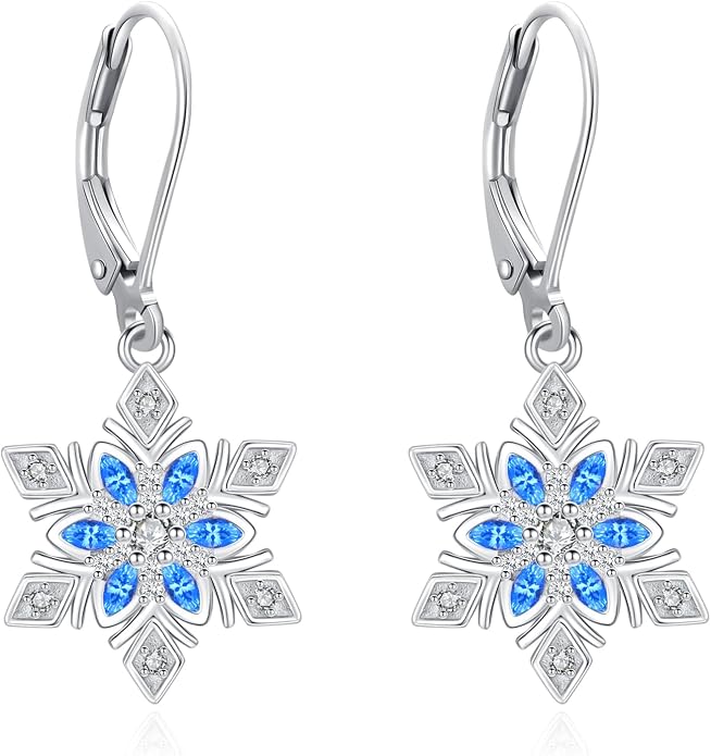 Dangle Earrings Sterling Silver Moonstone/Turquoise/CZ/Crystal Earrings for Women Tree of Life Animal Filigree Leverback Earrings Jewelry Gifts