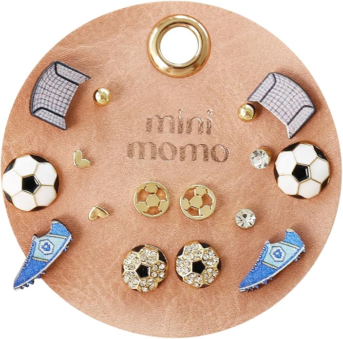 Sports Earring Set for Women Multi Pairs Assorted Multipack - Stud Earrings Jewelry Gift for Sports Mom Football, Baseball, Basketball, Soccer Team