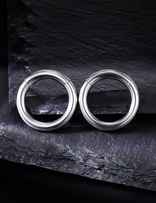 20G 18G 16G 14G 12G 10G 8G 6G 4G 2G Nose Rings Hoops Astm F136 Titanium Clicker Septum Lip Ring Tragus Helix Daith Rook Conch Snug Cartilage Lobe Earrings Hoop Piercing Jewelry For Women Men