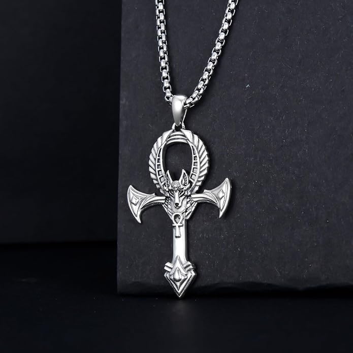 SIMONLY Protection Necklace Sterling Silver Jesus/Virgin Mary/Guadalupe Cross Necklace Mustard Seed Evil Eye Pentagram Amulet Jewelry Christmas Birthday Gifts for Women Men