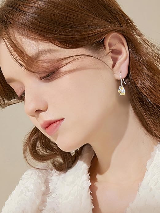 Dreamboat Cute Animal Dangle Drop Earrings for Women 925 Sterling Silver Hypoallergenic Animals Hook Earring Birthday Party Jewelry Gifts for Sensitive Ears