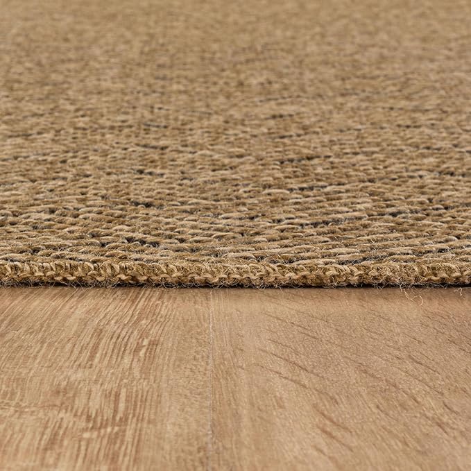 Luul Home Easy Jute Rugs 9x12 Herringbone Natural Color Living Room Indoor Outdoor Area Rug for Patio and Kitchen Rug High Traffic Washable Easy to Clean Solid Boho Woven Design Carpet (9 x 12)
