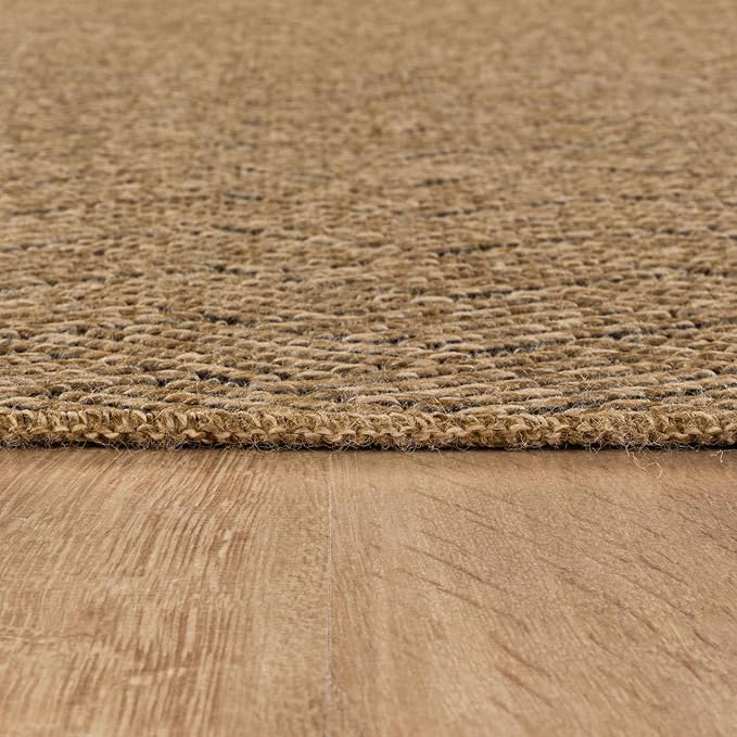 Luul Home Easy Jute Rugs 2x3 Herringbone Natural Color Living Room Indoor Outdoor Door Mat for Patio and Kitchen Rug High Traffic Washable Easy to Clean Solid Boho Woven Design Carpet (2 x 3)