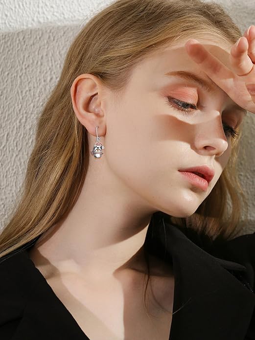 Animal/Leaf/Gothic Dangle Earrings 925 Sterling Silver Animal/Leaf/Gothic Dangle Drop Earrings Easter/Halloween/Christmas Jewelry Gifts for Women Her