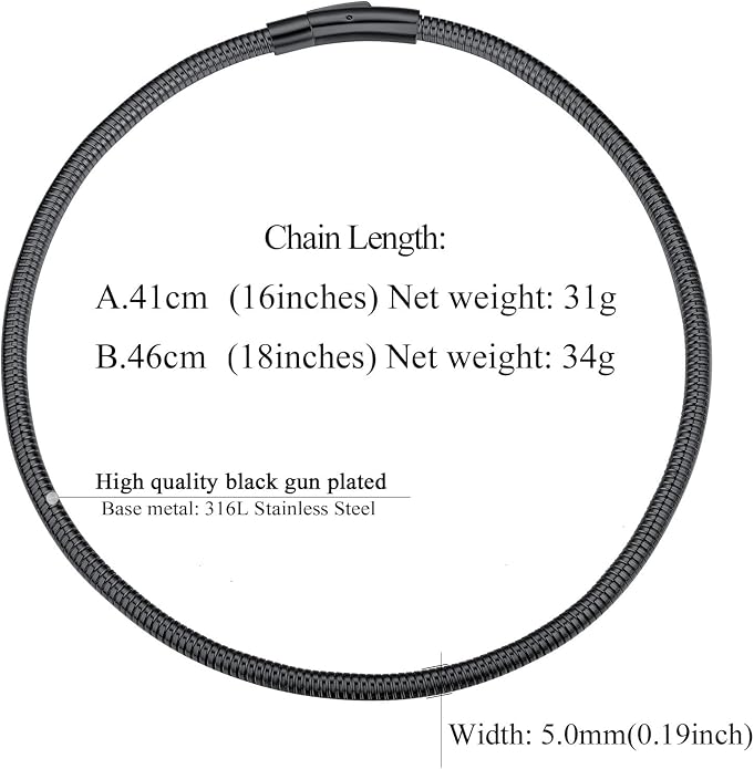 FindChic Black/14K Gold Plated Herringbone Choker Chain Necklace for Women | Waterproof Stainless Steel, Dainty Layering, Flat Snake Chain, Non-Tarnish, Hypoallergenic, Adjustable Extender, Gift Box