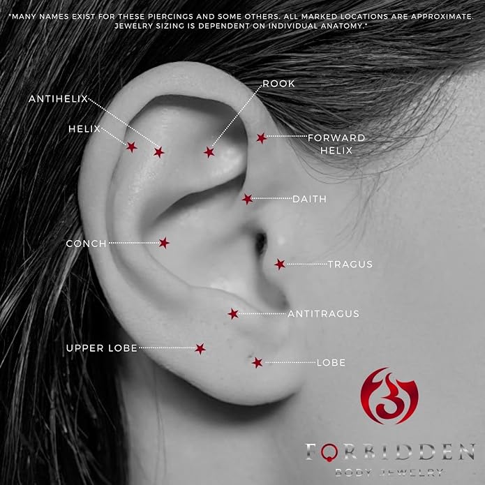 Forbidden Body Jewelry 16 g Titanium Internally Threaded CZ Triangle Flat Back Piercing Stud Earring, Helix, Cartilage, Labret, Monroe for Women or Men
