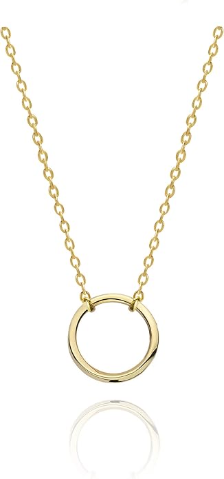 S.Leaf 18K Gold Plated Cubic Zirconia Choker Necklace for Women 925 Sterling Silver Layered Coin Moon Star Heart Circle Crystal Lariat Pendant Necklaces Gifts for Women Trendy