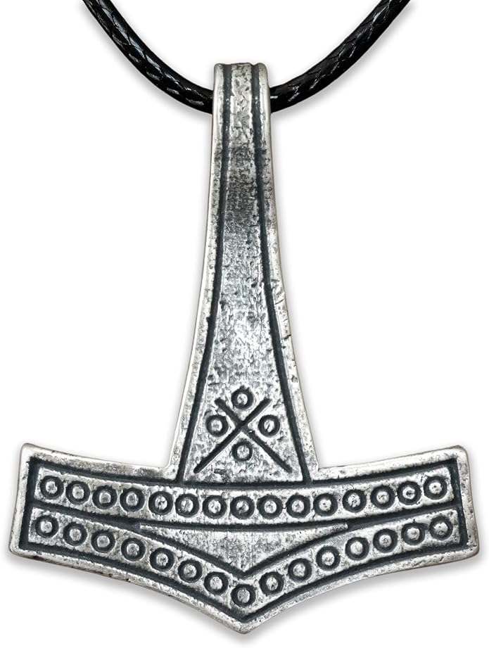 Baldur Jewelry - Thors Hammer Necklace Pendant Mjölnir - Viking Norse Thor Hammer Pendant Viking Jewelry - Thor Necklace - Thor Gifts for Men - Viking Necklace for Men