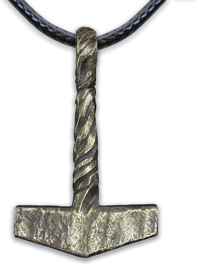 Baldur Jewelry - Thors Hammer Necklace Pendant Mjölnir - Viking Norse Thor Hammer Pendant Viking Jewelry - Thor Necklace - Thor Gifts for Men - Viking Necklace for Men
