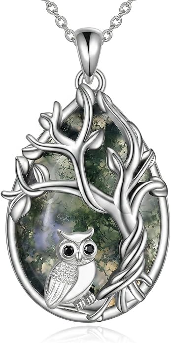 POPLYKE Sterling Silver Gemstone Teardrop Pendant Necklace Crystal Jewelry for Women