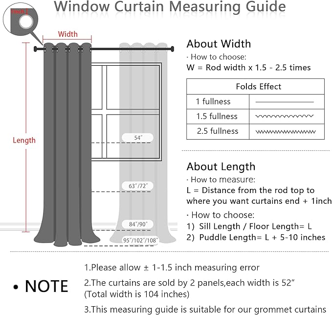 MYSKY HOME Total Blackout Curtains for Living Room 108 Inch Long 100% Light Blocking Curtains for Bedroom 2 Panels Set Privacy Protect Grommet 2 Layered Drapes with Pink Pom Pom Sheer 52W x 108L