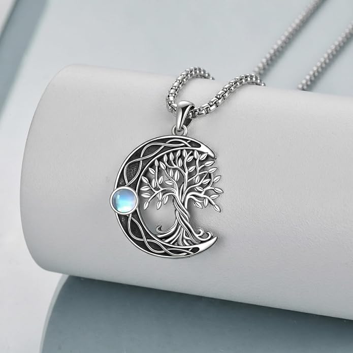 ONEFINITY Tree of Life Necklace 925 Sterling Silver Abalone Shell Celtic Knot Pendant Necklace for Women Jewelry