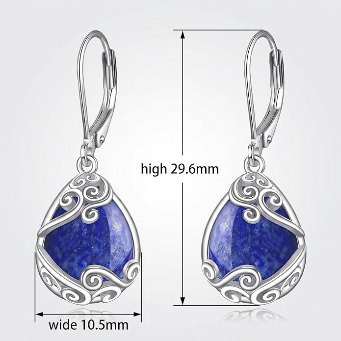 Teardrop Tree of Life/Filigree Earrings for Women Dangle Leverback Earrings Jewelry Gift Anniversary For Her