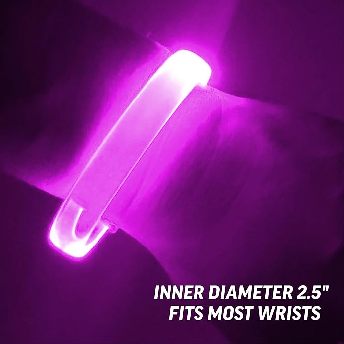 12 Magic Band Pack | Glow in The Dark | Flashing Light up for Concerts | Running Lights for Runners | Glow in The Dark Bracelets | Led Bracelet